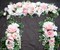 Wedding Arch and Tiebacks, Pink and white Rose Arbor Decorations product 1